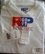 Royal Park Brand  Uniform School Shirt  White  Youth Size Large  Cotton/Poly