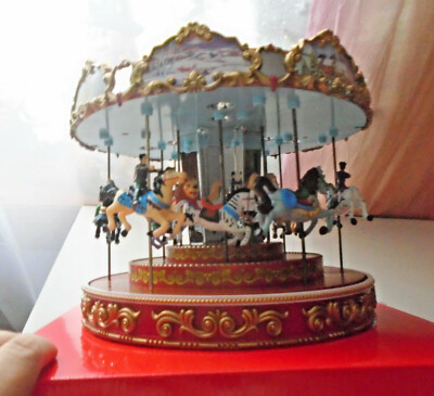 Mr Christmas Triple Decker Musical Vintage Carousel 2014 Animation