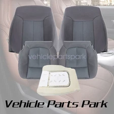 For 2011-14 Ford F-150 DRIVER Passenger Bottom Top Cloth SEAT COVER Gray & Foam