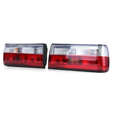 EURO Red Clear MHW Style Taillights Set Left Right for BMW E30 Late Model 87-94