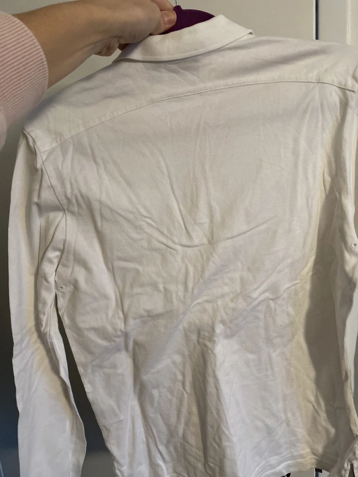 CAMISA BLANCA VICTORINOX EJÉRCITO SUIZO SIMULADO POLO MANGA LARGA ABOTONADA Talla M Foto 3 de 4