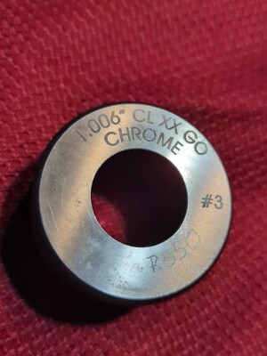 1.006 CL-XX, Chrome Plain Smooth Bore RING GAGE  (RG11)