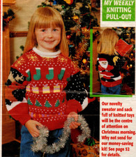 Knitting pattern copy 3818.    Childs Christmas sweater.   22-26'' chest.   DK