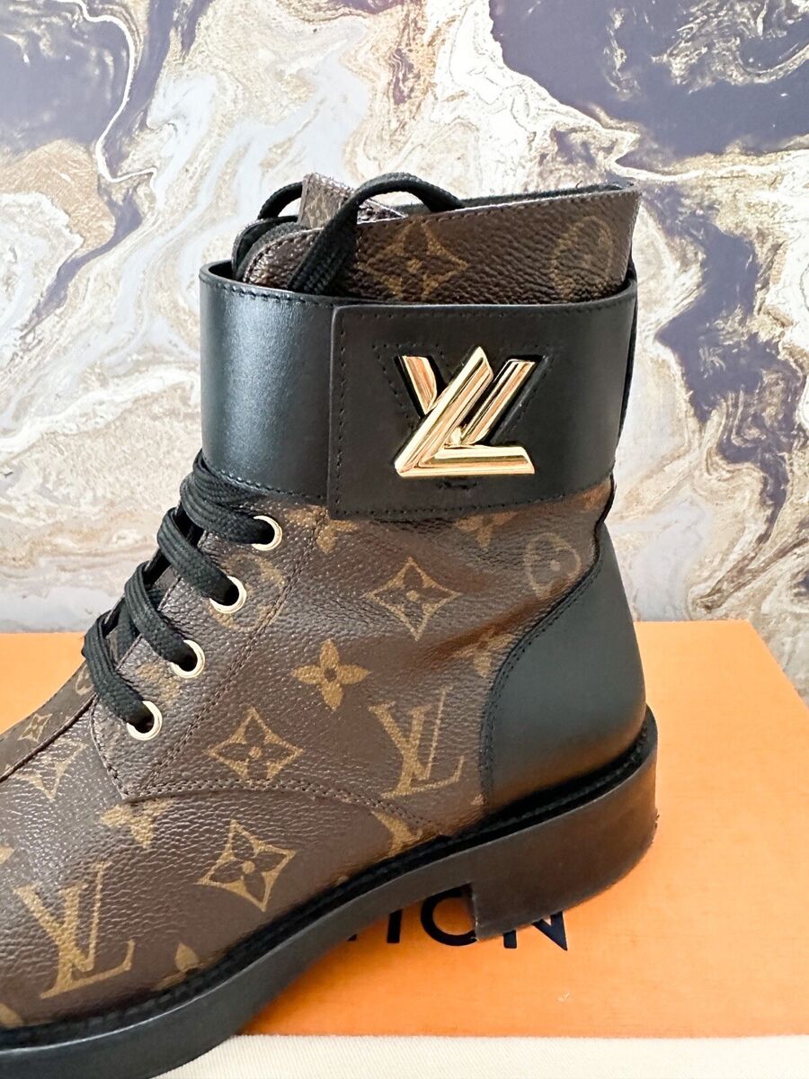 Louis Vuitton LV Monogram Wonderland Flat Ranger Combat boots