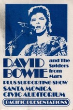 DAVID BOWIE & SPIDERS FROM MARS 2000 "ALMOST FAMOUS' MOVIE PROP BACKSTAGE PASS