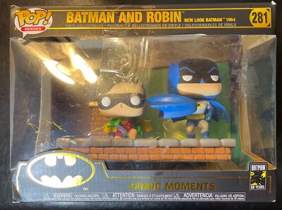 Funko POP! #281 Comic Moments: Batman Robin Vinyl Figures, Batman 80  Years