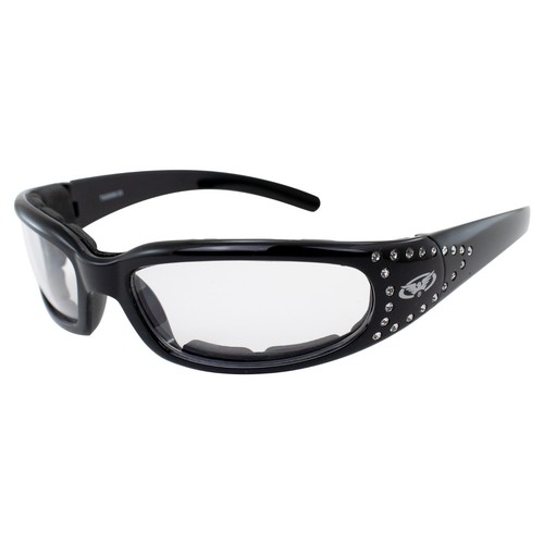 Marilyn 3 Women's Foam Padded Motorcycle ATV Riding Glasses with Clear Lens - Foto 1 di 8