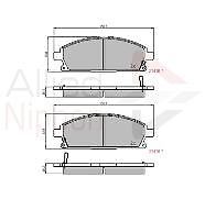 Brake Pad Front Axle To Fit Acura MDX 00->, Honda Elysion 04->, Infiniti Q45 97-