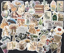 50Pcs Cute Vintage Aesthetic Vinyl Stickers Girls Laptop Luggage Sticker UK NEW