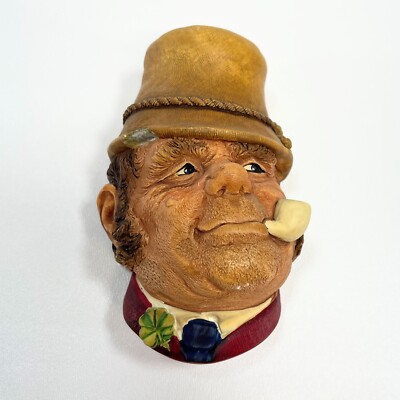 1960s Paddy Bossons Chalkware Head Bust Congleton England Irish Gentleman