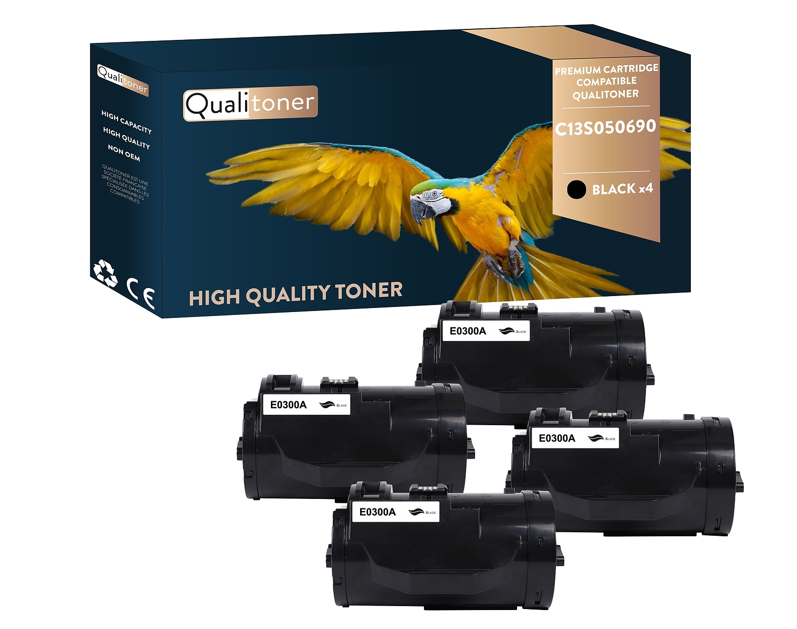 Toner EPSON C13S050690 compatible Qualitoner haute capacité x4 pour des rendus graphiques nets