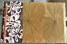 Vntg Textured Photo Album Scrap Book Snaps Textures Handmade Blank Bo Natural