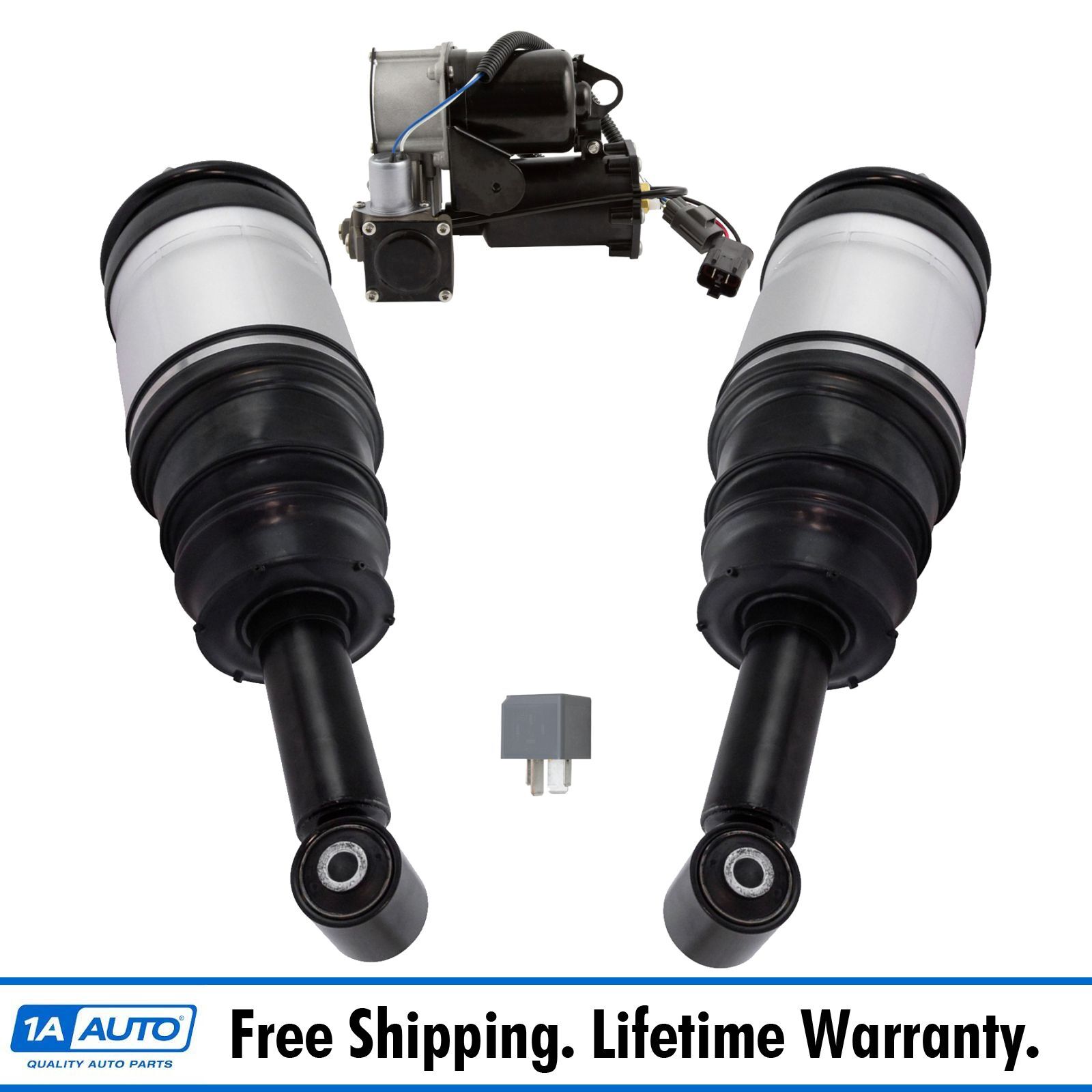 Rear Air Strut Assemblies Compressor & Relay Kit for Land Rover SUV-image