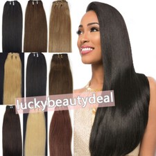 100 Real Remy Human Hair Straight Hair Bundle Weave Weft Hair Extensions 100gr