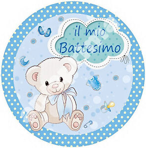 Waffle Ostia Cake Christening Baby Round And Customizable Also A3 Ebay