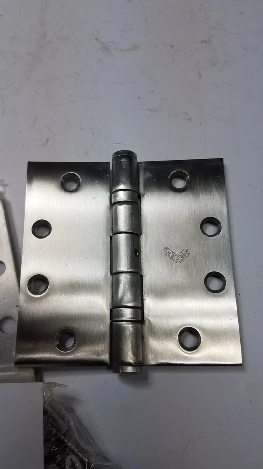 BAHCO BB0191 4.5" X 4.5" BISAGRA DE MORTAJA COMPLETA PAQUETE DE 3 ACERO INOXIDABLE SATINADO NUEVO EN CAJA Foto 3 de 4