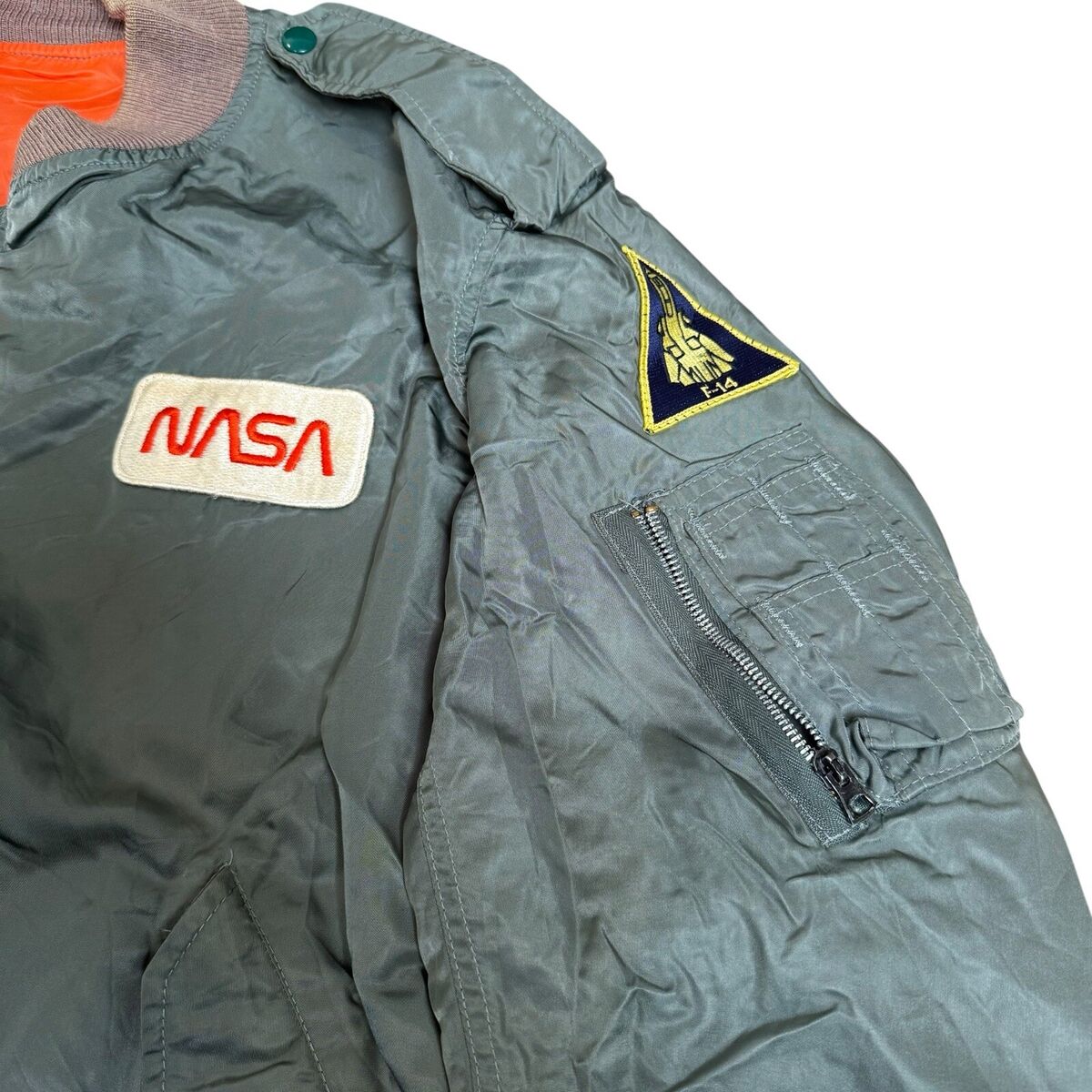 Vintage MA-1 Jim Watkins NASA Apollo Jacket Flyers Flight F Vintage MA-1 Jim Watkins NASA Apollo Jacket Flyers Flight F