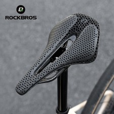 ROCKBROS Carbon Fiber Bicycle Saddle 3D Printed Ultralight MTB Road Bike Seat