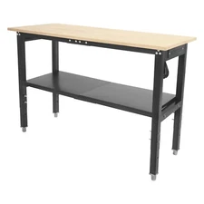 Multifunctional 120*50cm Workbench with Pegboard Worktable w/ Power Outlets