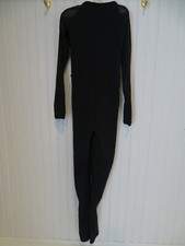 BLACK LONG SLEEVE MARIIA DANCE UNTARD MESH NYLON child large 10-12