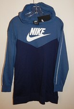 NIKE WOMEN'S COTTON BLEND LONG HOODIE JACKET LOOSE FIT sz XS NEW AUTHENTIC