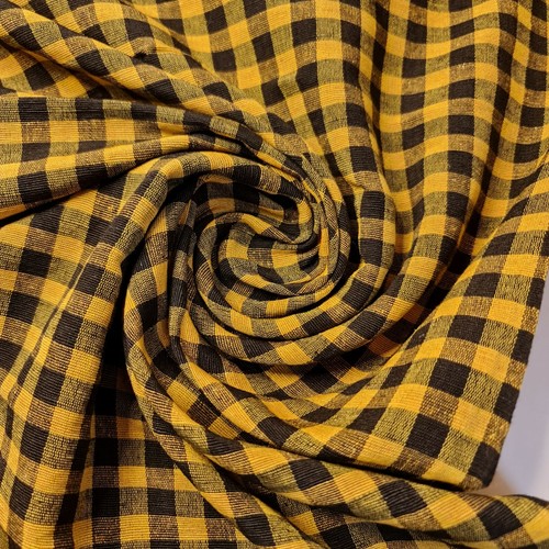 Premium 100% Cotton Gingham 1/8" Khadi Soft Linen Handloom Fabric 36" By Meter - Picture 20 of 80