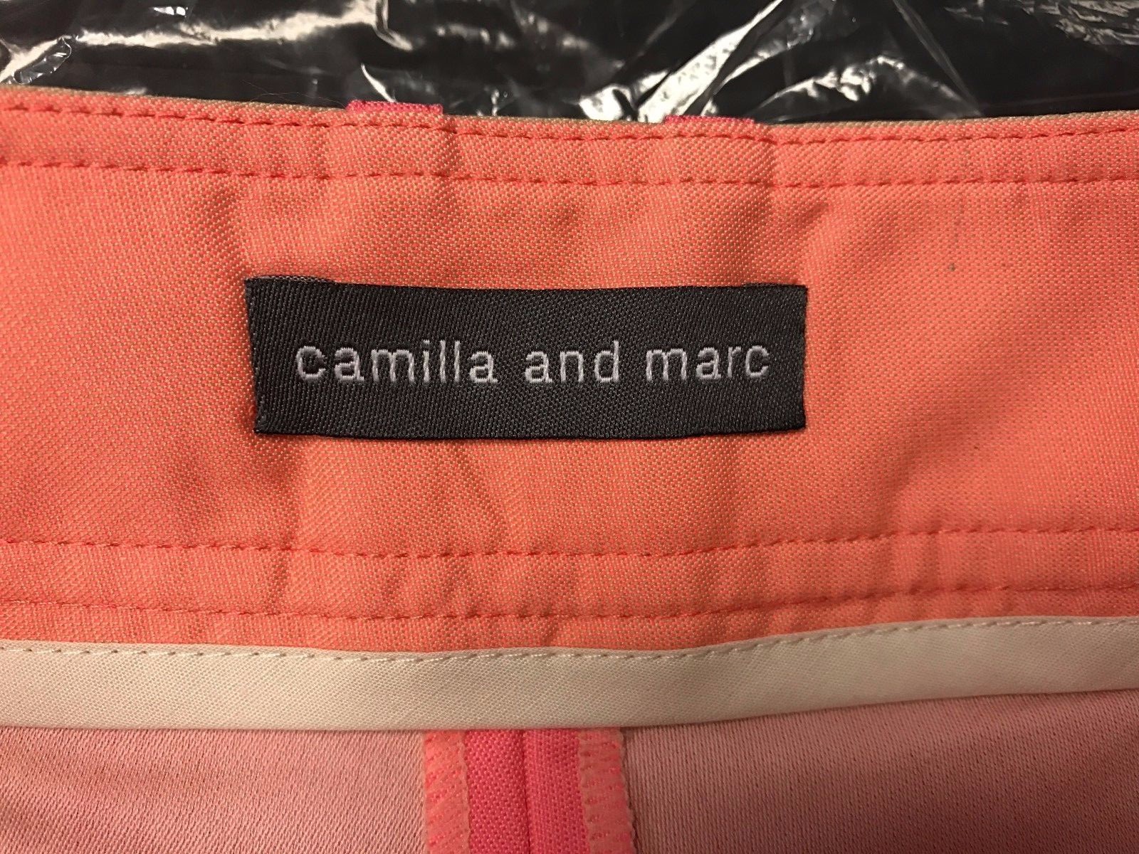 Camilla and Marc Adelaide Trousers Pink Striped Color block Orange Pants NEW image 8