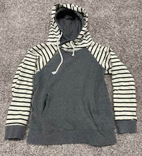 Boys Grey  Striped Hoodie Size 10-12