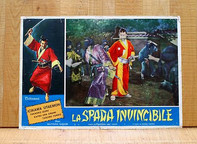 LA SPADA INVINCIBILE fotobusta poster Nazo no yureseina Japan Samurai 1956 A30