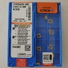 CCMT060204-HMP NC3030 CCMT060204 Original KORLOY CNC Carbide inserts 10PCS/BOX