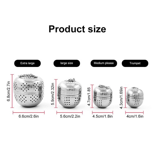 3X Tea Infuser Ball Mesh Loose Leaf Herb Strainer Stainless Steel Secure Locking - Picture 9 of 18