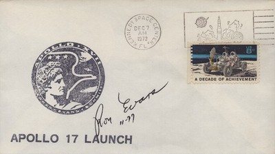 RONALD E. EVANS - COMMEMORATIVE ENVELOPE SIGNED 11/1977