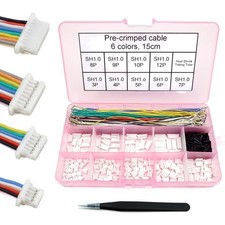 SH1.0 Connectors and Pre-Crimped Silicone Cables Compatible with JST SH 1.0mm...