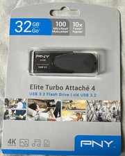 PNY Elite Turbo Attache 4 32GB USB 3.0 Flash Drive