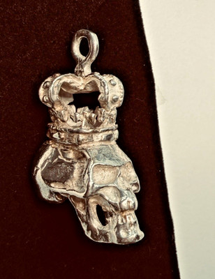 Pendant, VERSANI, Skull, Sterling Silver 925