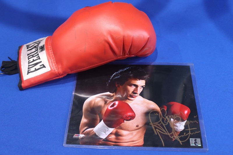 Ray Boom Boom Mancini Signed Everlast Boxing Glove Autographed Photo Authentic