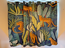 2 Pairs Tropical Leopard print eyelet, blackout, thermal insulated curtains.