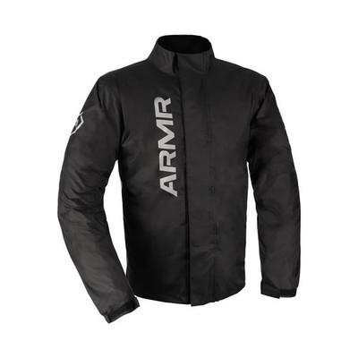 ARMR Dryguard Allwetter wasserdichte Motorrad Überjacke Bike Hi Vis schwarz