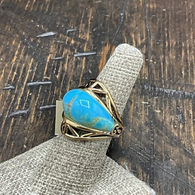 Barse Medevial Ring- Turquoise-Bronze- 7-NWT