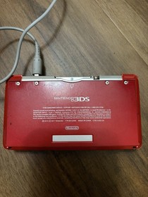 Nintendo 3DS Red Handheld Console with Charger & Games 