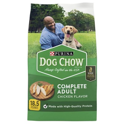 Purina Dog Chow Complete, Dry Dog Food for Adult Dogs, Real Chicken, 18.5 lb Bag