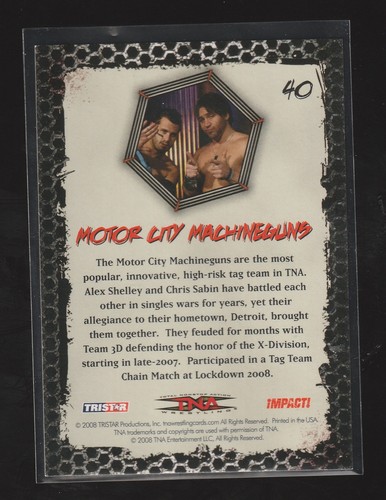 TriStar TNA Impact #40 2008 ametralladoras Motor City - Imagen 2 de 2