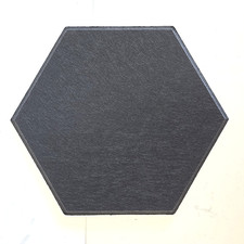 Hexagonal Acoustic Panels - Black Felt - 12in width 12un. Pack - self adhesive