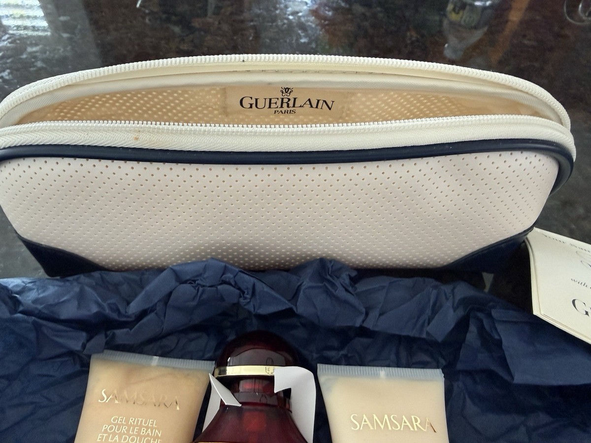 Guerlain Paris Cosmetic Bag / Samsara Perfume. Body Wash & Lotion
