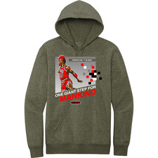 NEW RETRO KINGS AIR MJ 23 8 BIT HEATHER OLIVE HOODIE SMALL-4XLARGE MADE IN USA