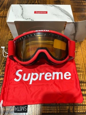 Full Box Supreme x Smith Red Ski Snowboard Goggles FW15 Motocross ATV Dirt Bike
