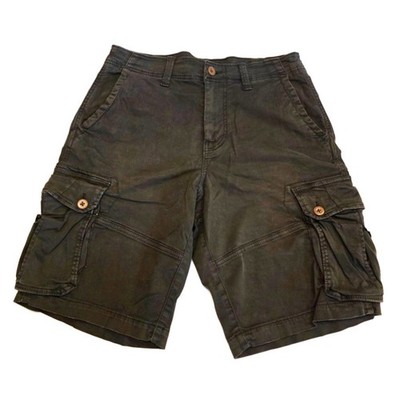 AEO Black Cargo Shorts Classic Extreme Flex Mens 32 Utility Streetwear Grunge