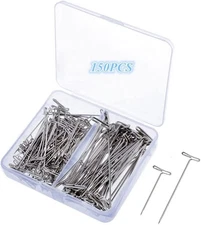 150 Pcs T Pins, Sewing Pins for Blocking Knitting, Modelling, Wig Making and Cra