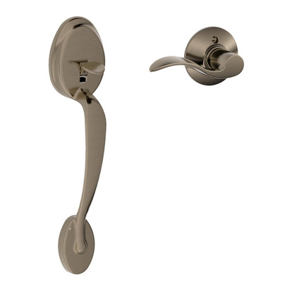 Schlage Plymouth Front Entry Handle Accent Right-Handed Interior Lever Antique