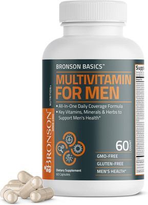 Multivitamin for Men All-In-One Daily Coverage Formula Key Vitamins, Minerals &